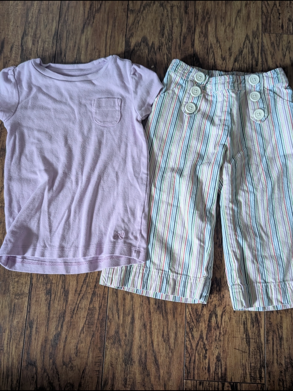 Gymboree Wish You Were Here Striped Capri With Pocket Tee‎ Set